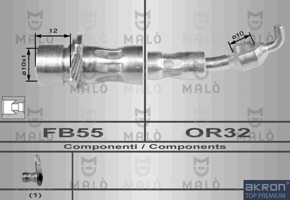 AKRON-MALÒ 8964 - Спирачен маркуч vvparts.bg