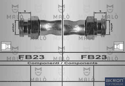 AKRON-MALÒ 80174 - Спирачен маркуч vvparts.bg