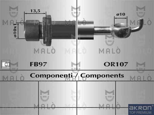 AKRON-MALÒ 80891 - Спирачен маркуч vvparts.bg