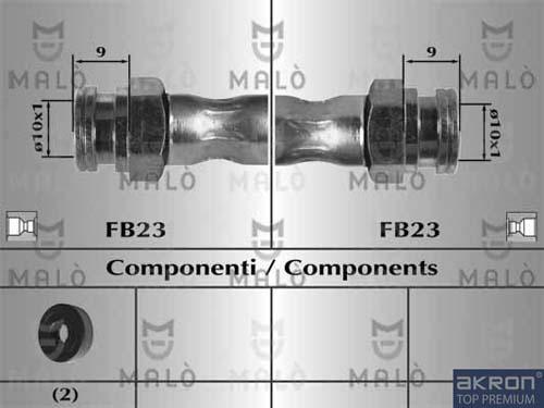 AKRON-MALÒ 80842 - Спирачен маркуч vvparts.bg