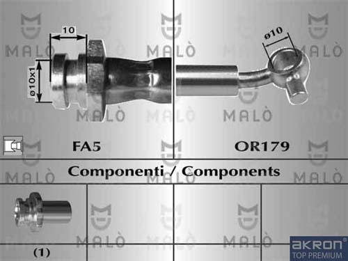 AKRON-MALÒ 80932 - Спирачен маркуч vvparts.bg