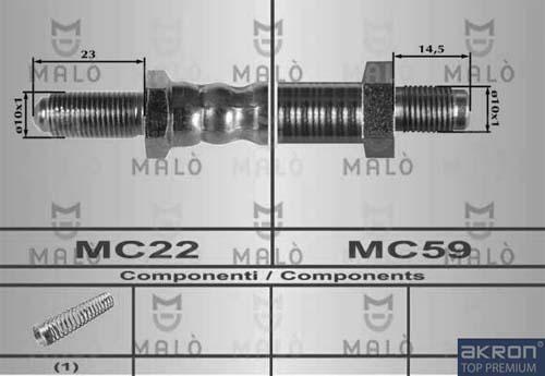 AKRON-MALÒ 80397 - Спирачен маркуч vvparts.bg