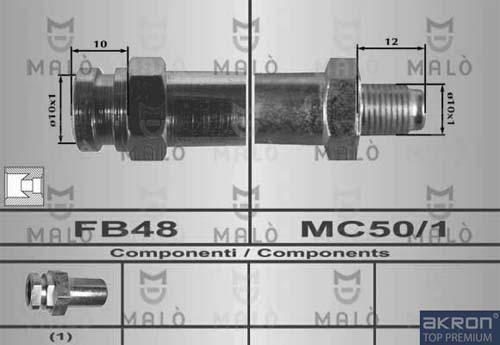 AKRON-MALÒ 80358 - Спирачен маркуч vvparts.bg