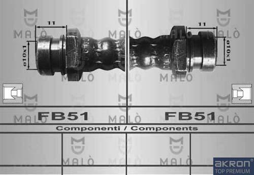 AKRON-MALÒ 80369 - Спирачен маркуч vvparts.bg