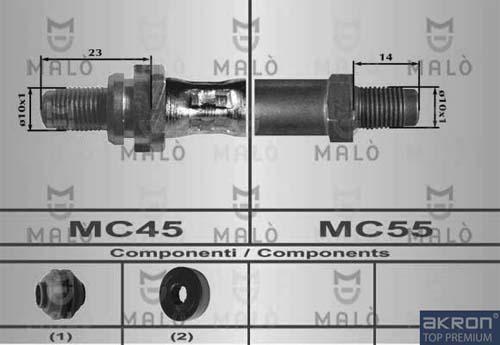 AKRON-MALÒ 80307 - Спирачен маркуч vvparts.bg