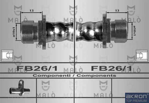 AKRON-MALÒ 80313 - Спирачен маркуч vvparts.bg