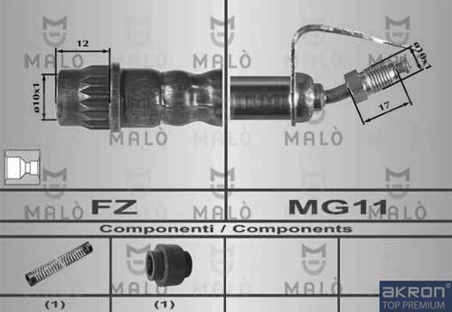 AKRON-MALÒ 80384 - Спирачен маркуч vvparts.bg