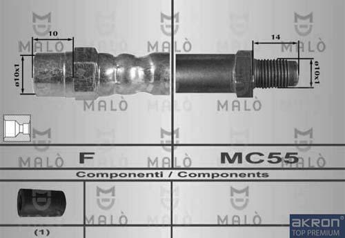 AKRON-MALÒ 80320 - Спирачен маркуч vvparts.bg