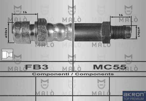 AKRON-MALÒ 80299 - Спирачен маркуч vvparts.bg