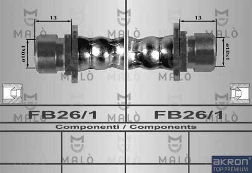 AKRON-MALÒ 80295 - Спирачен маркуч vvparts.bg