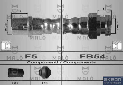 AKRON-MALÒ 80258 - Спирачен маркуч vvparts.bg