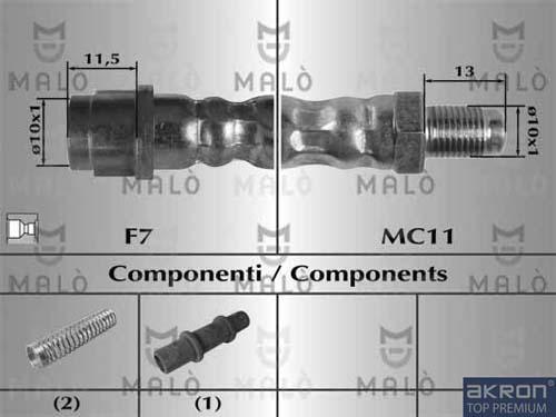 AKRON-MALÒ 81000 - Спирачен маркуч vvparts.bg