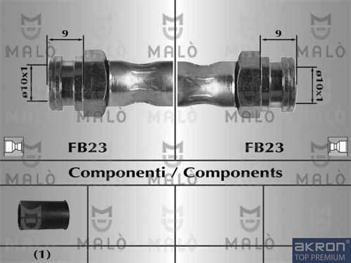 AKRON-MALÒ 81033 - Спирачен маркуч vvparts.bg