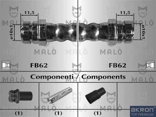 AKRON-MALÒ 81020 - Спирачен маркуч vvparts.bg