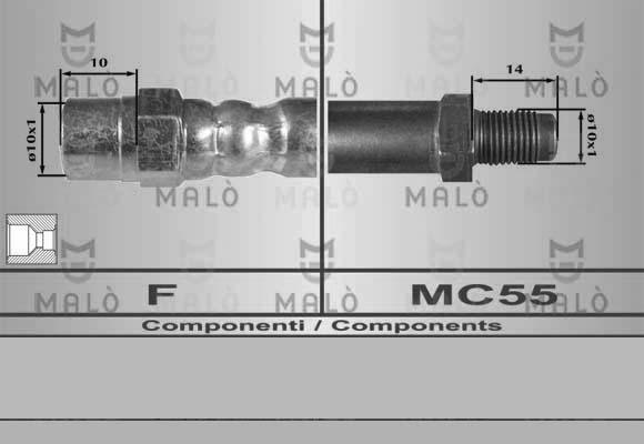 AKRON-MALÒ 8178 - Спирачен маркуч vvparts.bg