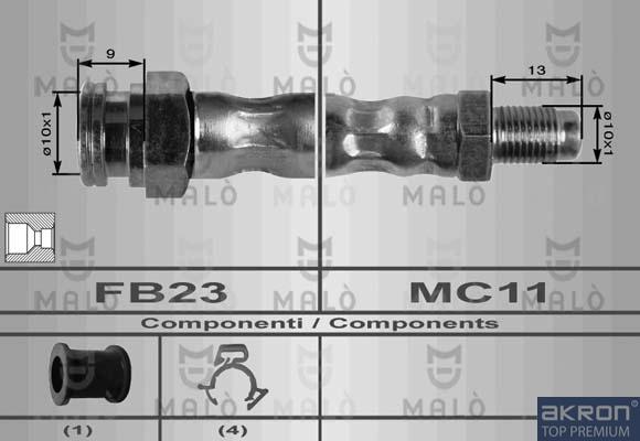 AKRON-MALÒ 8352 - Спирачен маркуч vvparts.bg