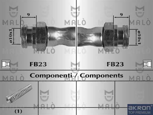 AKRON-MALÒ 8328 - Спирачен маркуч vvparts.bg