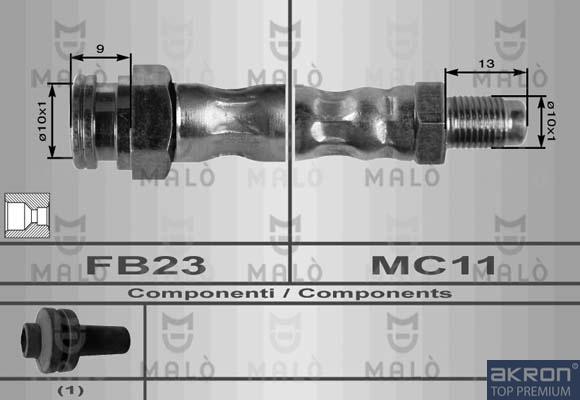 AKRON-MALÒ 8375 - Спирачен маркуч vvparts.bg