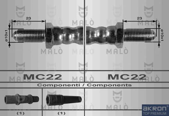 AKRON-MALÒ 8376 - Спирачен маркуч vvparts.bg