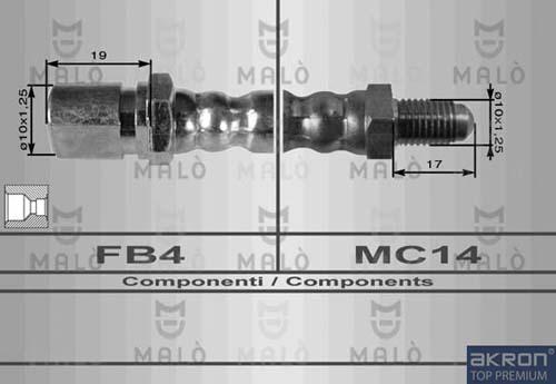 AKRON-MALÒ 8282 - Спирачен маркуч vvparts.bg