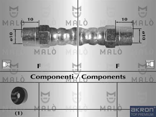 AKRON-MALÒ 8227 - Спирачен маркуч vvparts.bg