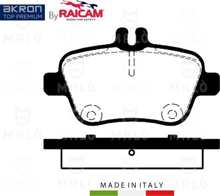 AKRON-MALÒ 28480946 - Комплект спирачно феродо, дискови спирачки vvparts.bg