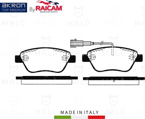 AKRON-MALÒ 28480295 - Комплект спирачно феродо, дискови спирачки vvparts.bg