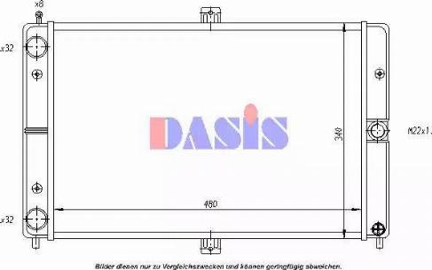 AKS Dasis 490180N - Радиатор, охлаждане на двигателя vvparts.bg