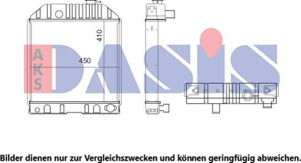 AKS Dasis 440632N - Радиатор, охлаждане на двигателя vvparts.bg