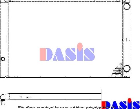 AKS Dasis 480045N - Радиатор, охлаждане на двигателя vvparts.bg