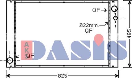 AKS Dasis 480055N - Радиатор, охлаждане на двигателя vvparts.bg