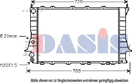 AKS Dasis 481100N - Радиатор, охлаждане на двигателя vvparts.bg