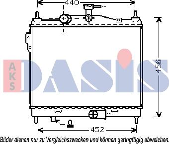 AKS Dasis 560056N - Радиатор, охлаждане на двигателя vvparts.bg