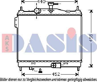 AKS Dasis 560057N - Радиатор, охлаждане на двигателя vvparts.bg