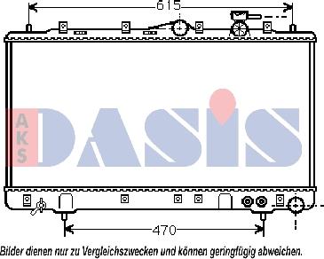 AKS Dasis 560013N - Радиатор, охлаждане на двигателя vvparts.bg