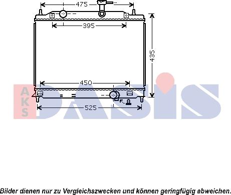 AKS Dasis 560036N - Радиатор, охлаждане на двигателя vvparts.bg