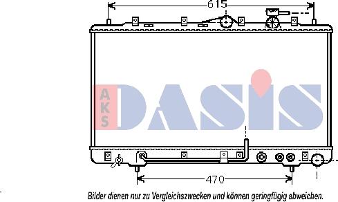 AKS Dasis 560150N - Радиатор, охлаждане на двигателя vvparts.bg