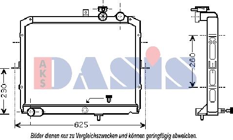 AKS Dasis 510047N - Радиатор, охлаждане на двигателя vvparts.bg