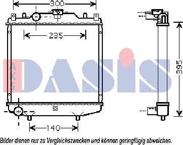 AKS Dasis 510018N - Радиатор, охлаждане на двигателя vvparts.bg