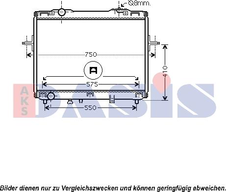 AKS Dasis 510088N - Радиатор, охлаждане на двигателя vvparts.bg