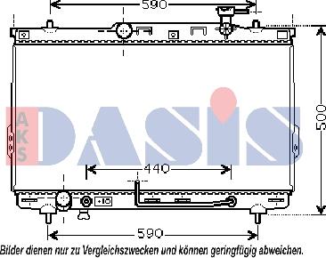 AKS Dasis 510034N - Радиатор, охлаждане на двигателя vvparts.bg