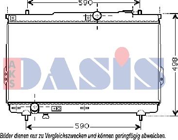 AKS Dasis 510035N - Радиатор, охлаждане на двигателя vvparts.bg