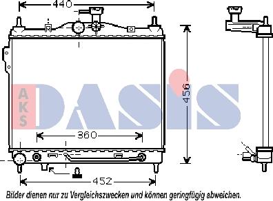 AKS Dasis 510029N - Радиатор, охлаждане на двигателя vvparts.bg