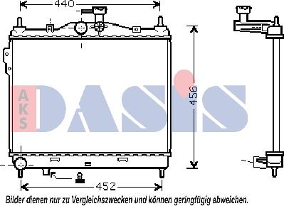 AKS Dasis 510028N - Радиатор, охлаждане на двигателя vvparts.bg