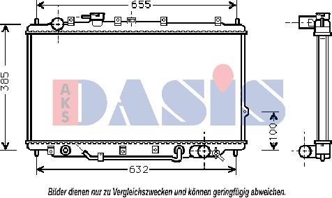 AKS Dasis 510070N - Радиатор, охлаждане на двигателя vvparts.bg