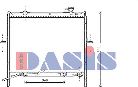 AKS Dasis 510194N - Радиатор, охлаждане на двигателя vvparts.bg