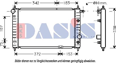 AKS Dasis 510180N - Радиатор, охлаждане на двигателя vvparts.bg