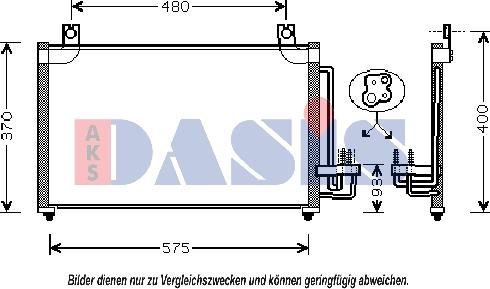 AKS Dasis 512025N - Кондензатор, климатизация vvparts.bg