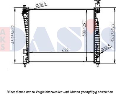 AKS Dasis 520127N - Радиатор, охлаждане на двигателя vvparts.bg