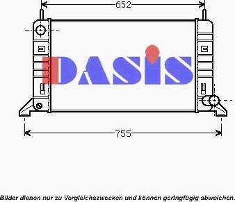 AKS Dasis 090550N - Радиатор, охлаждане на двигателя vvparts.bg